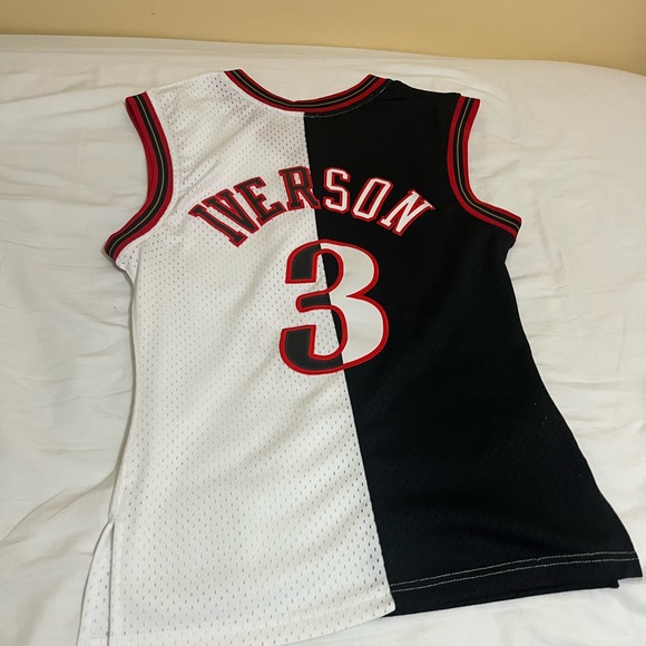 NBA Shirts Vintage Retro Allen Iverson Half And Half Jersey